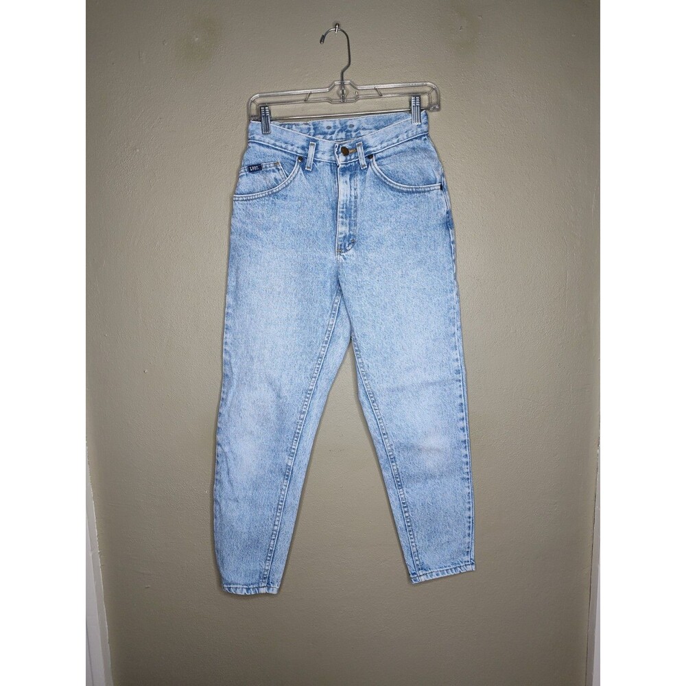 Vintage lee women's jeans size 26 acid wash western slim leg cowboy